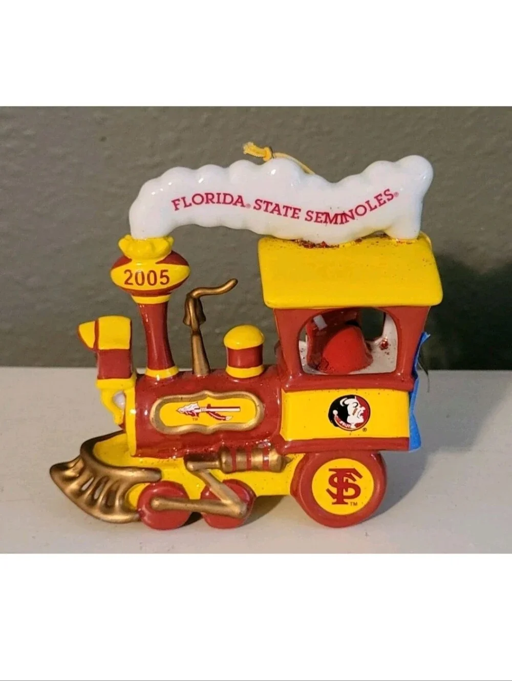 Danbury Mint 2005 Florida State FSU Holiday Express Train Christmas Ornament